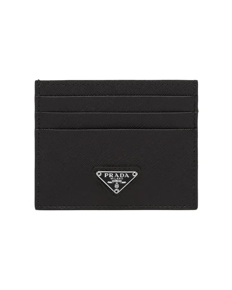 Prada Kartenetui mit Logo-Schild - Schwarz Schwarz