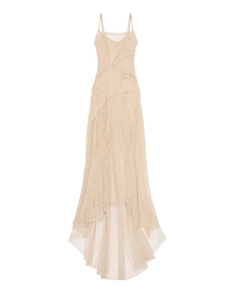 Blumarine patchwork-effect lace maxi dress - Nude Nude