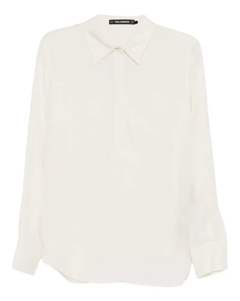 Karl Lagerfeld logo jacquard blouse - Nude Nude