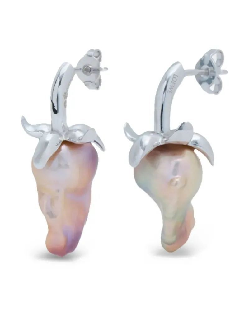 Loewe Strawberry sterling silver pearl earrings - Silber Silber