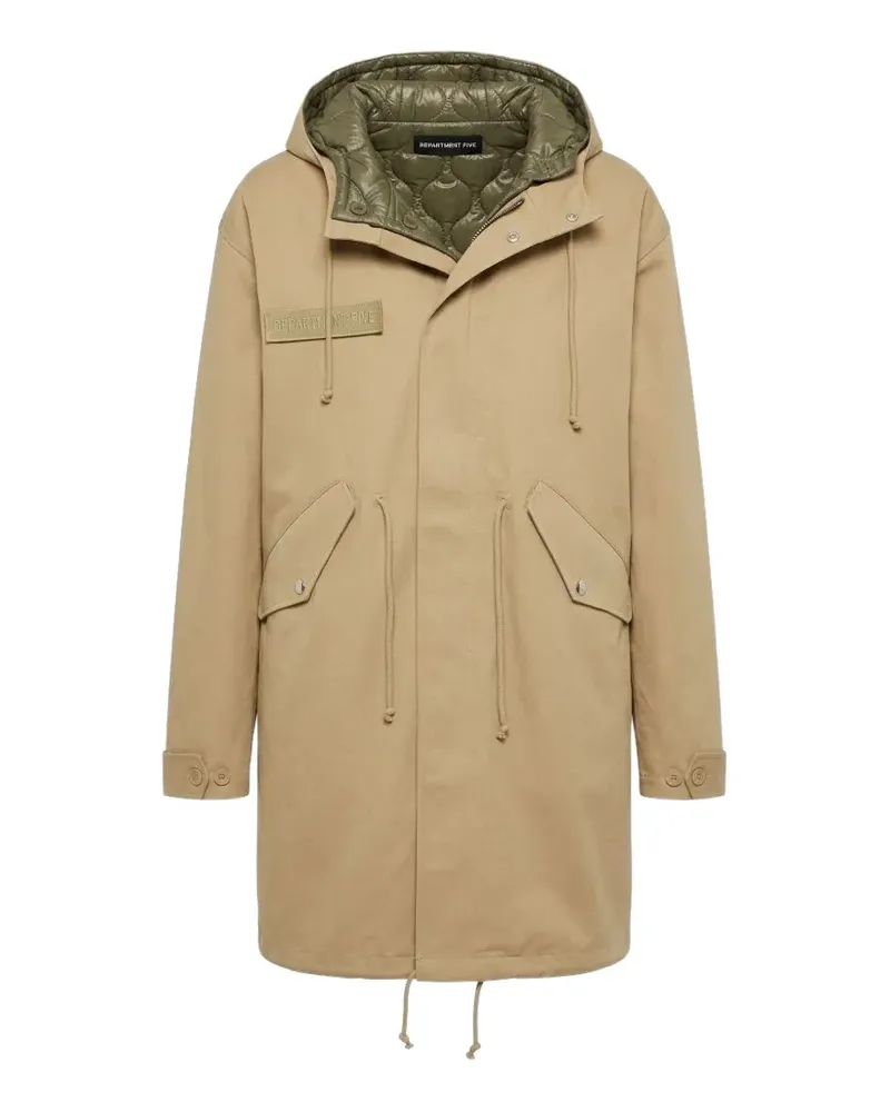Department 5 logo-patch parka - Nude Nude