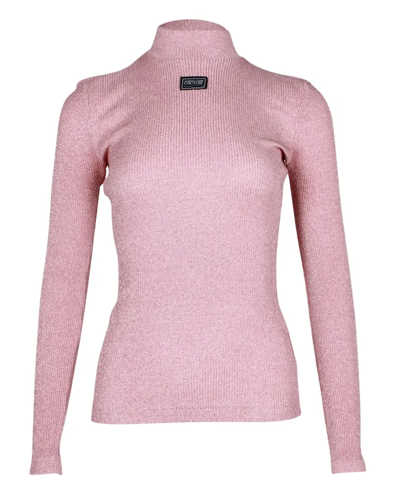 Versace Jeans ribbed high-neck top - Rosa Rosa