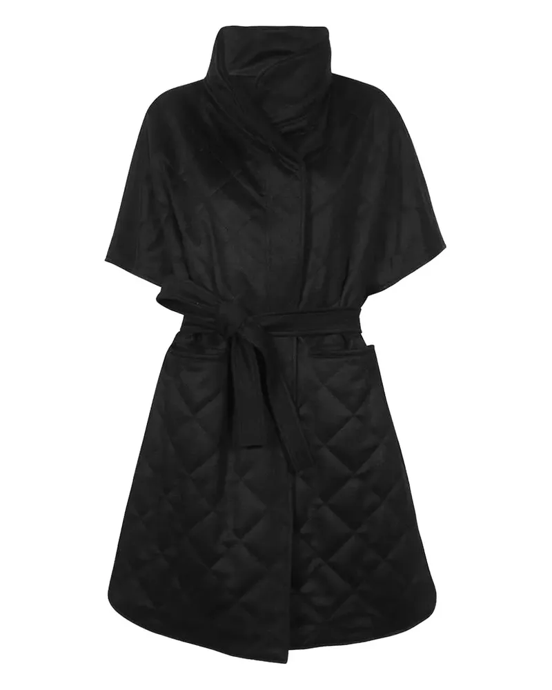 Max Mara Gesteppter Rollkragenmantel - Schwarz Schwarz
