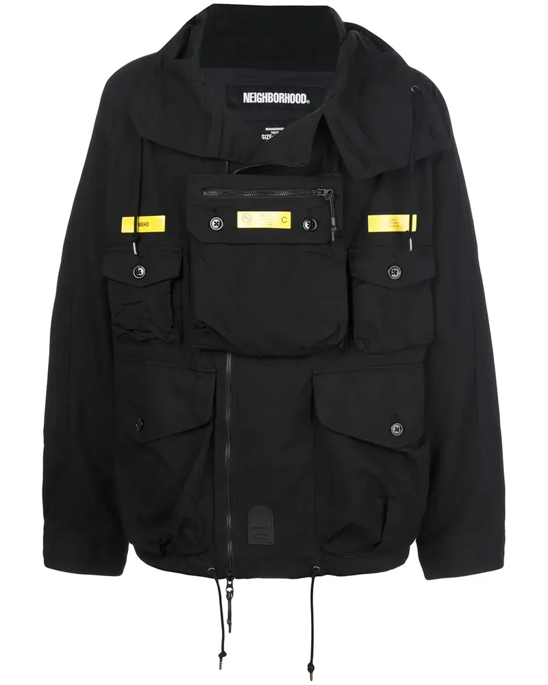Neighborhood Jacke mit mehreren Taschen - Schwarz Schwarz