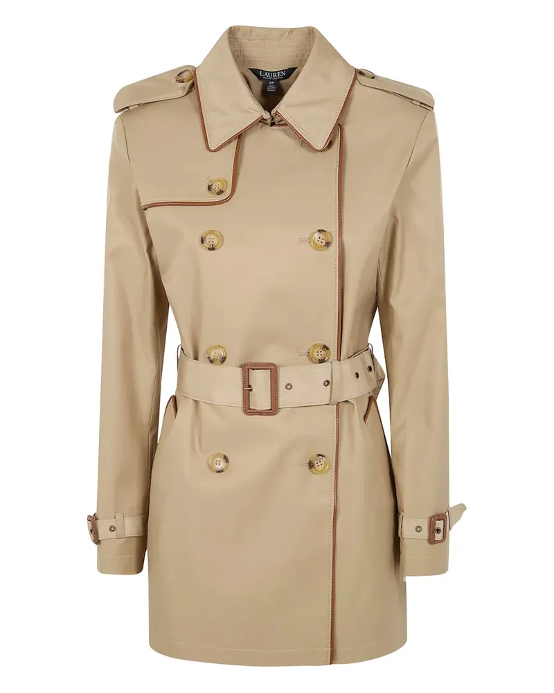 Ralph Lauren Doppelreihiger Mantel mit Gürtel - Nude Nude