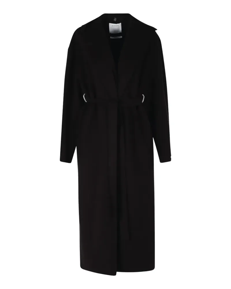 SPORTMAX belted wool single-breasted coat - Schwarz Schwarz