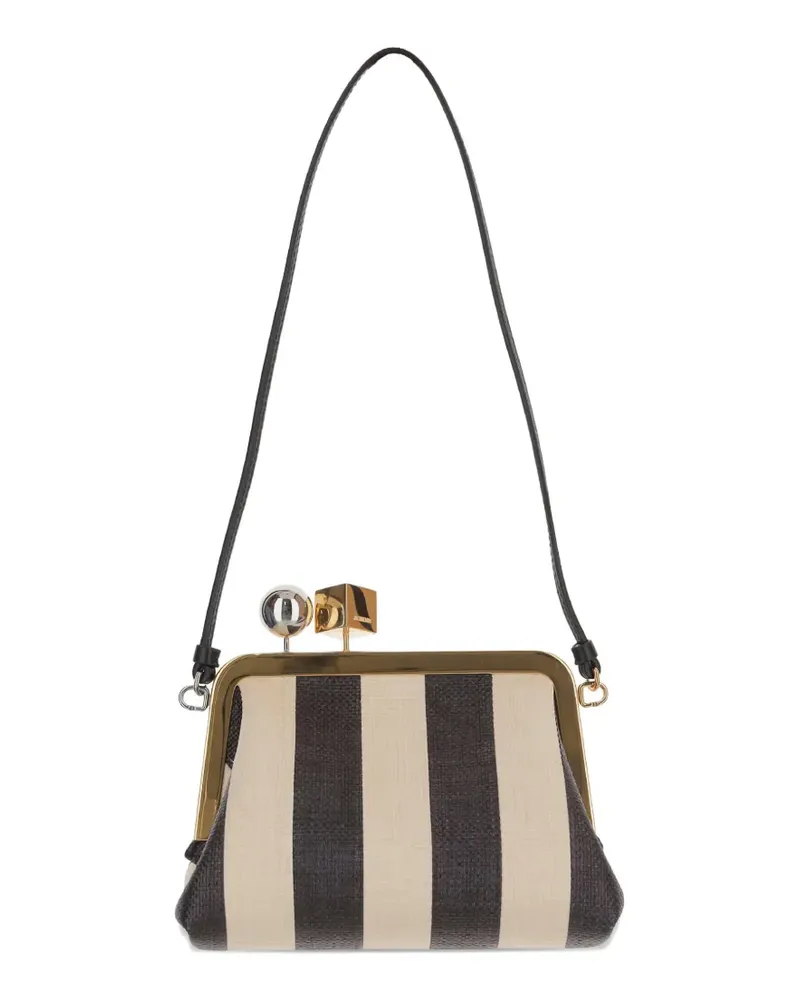 Jacquemus Berlingot striped shoulder bag - Nude Nude