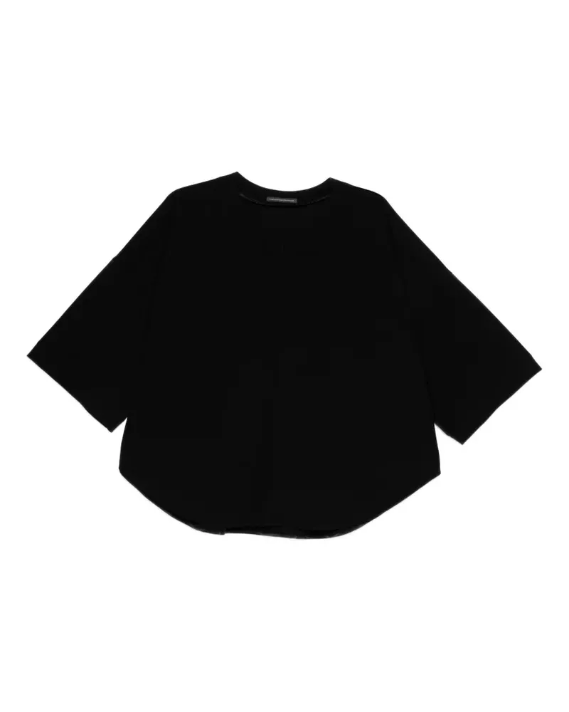 Yohji Yamamoto jersey hooked blouse - Schwarz Schwarz