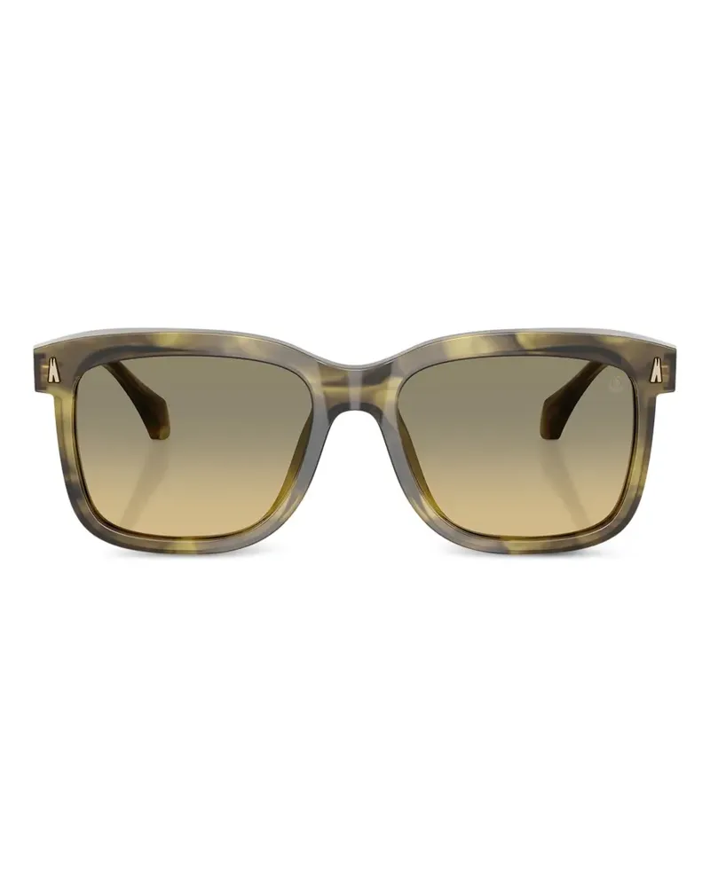 Moncler Valaire rectangle-frame sunglasses - Braun Braun