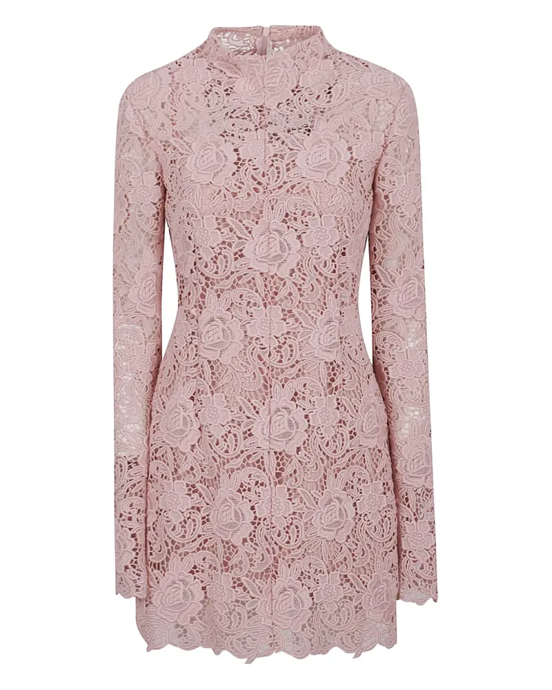 Max Mara Minikleid aus Spitze mit Blumenmuster - Rosa Rosa