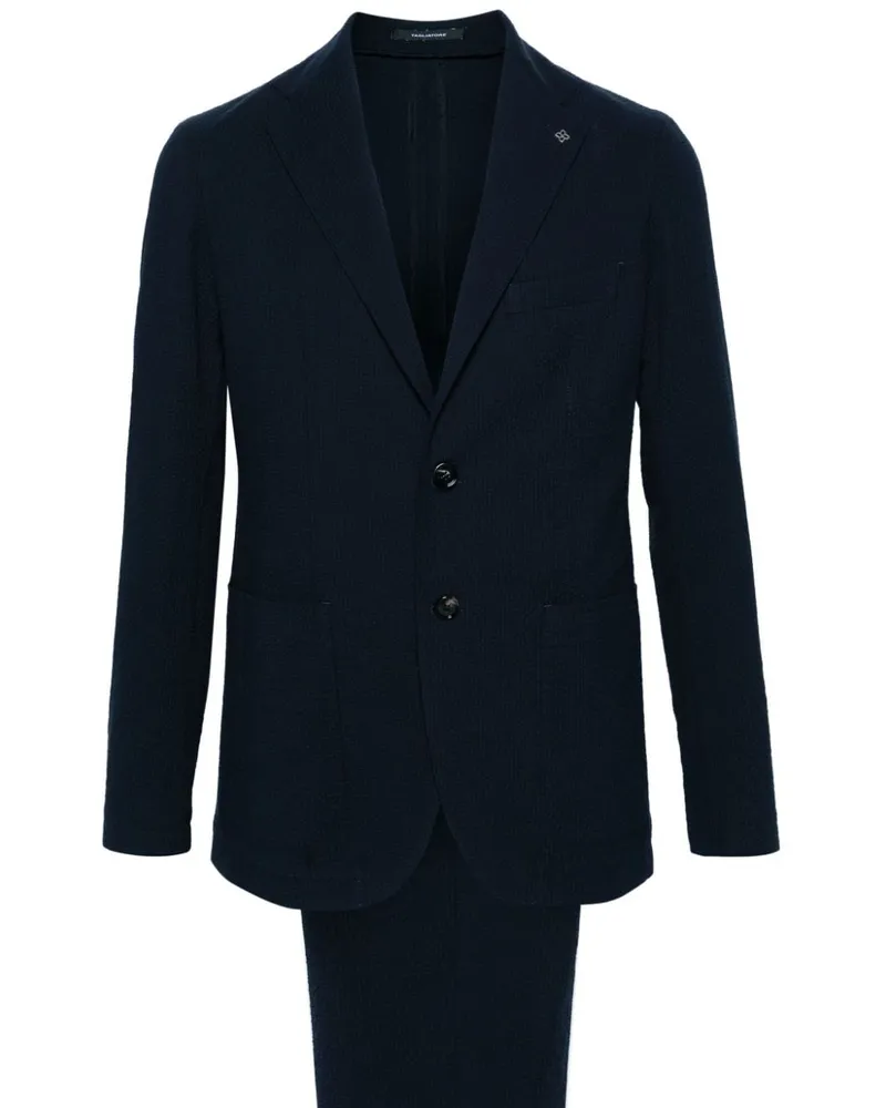 Tagliatore Anzug mit Seersucker-Struktur - Blau Blau