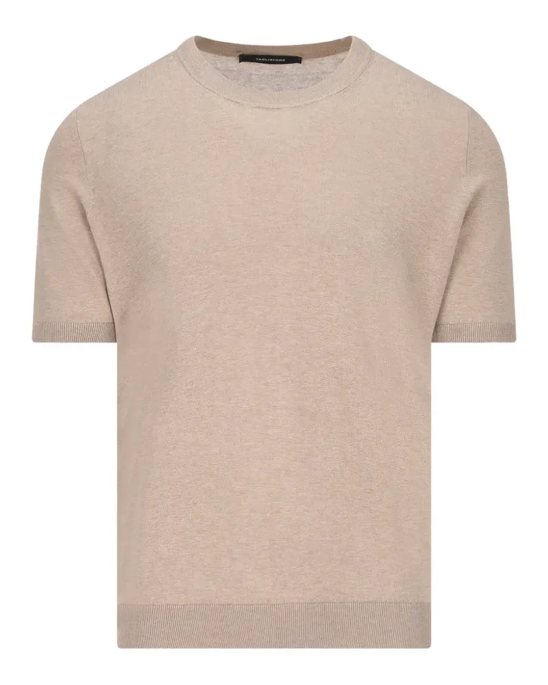 Tagliatore Geripptes T-Shirt - Nude Nude