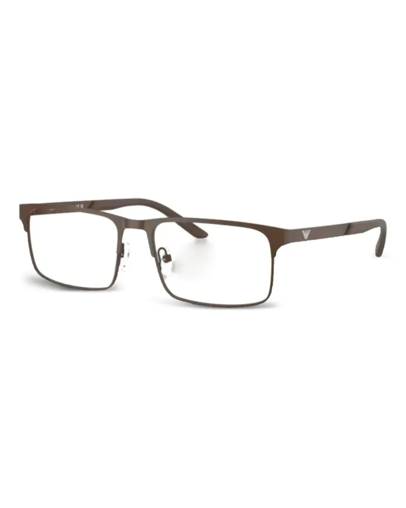 Emporio Armani Brille mit eckigem Gestell - Braun Braun