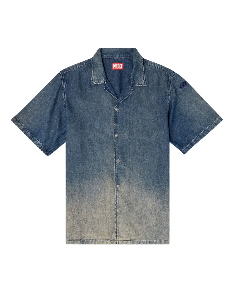 Diesel D-Nabil-S3 Jeanshemd mit klassischem Kragen - Blau Blau