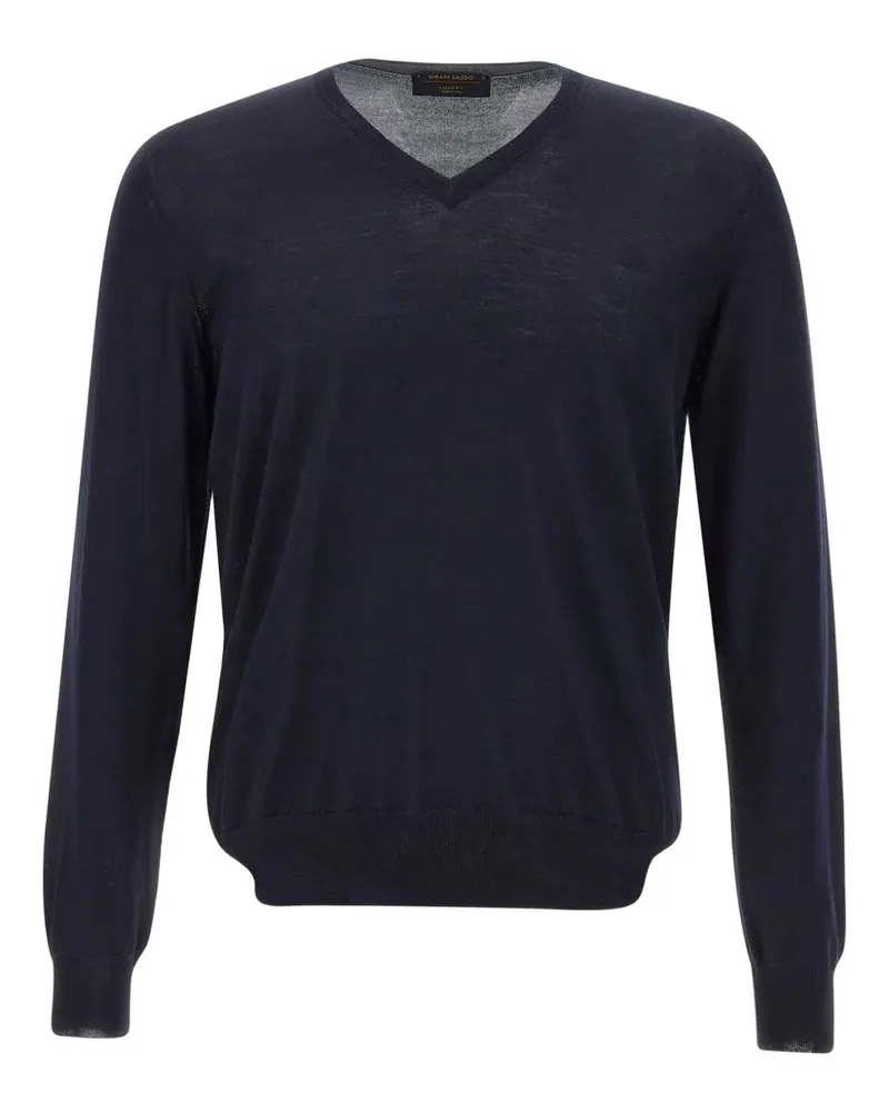 Gran Sasso Pullover mit gerippten Abschlüssen - Blau Blau