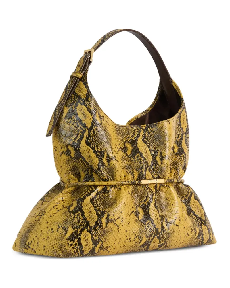 Balmain Mittelgroße Sphynx Tasche mit Python-Effekt - Gelb Gelb