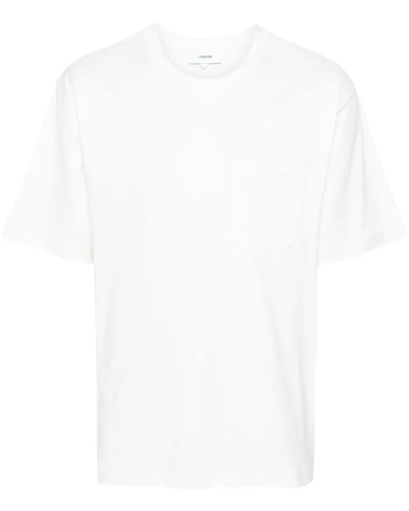 LARDINI T-Shirt mit aufgesetzter Tasche - Weiß Weiß