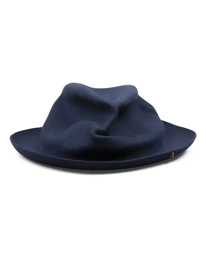 SuperDuper Hats Hobo Fedora aus Wolle - Blau Blau