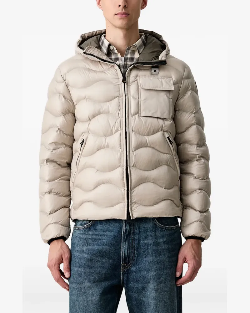 Blauer Gesteppte Sorona® Aura Kapuzenjacke - Nude Nude