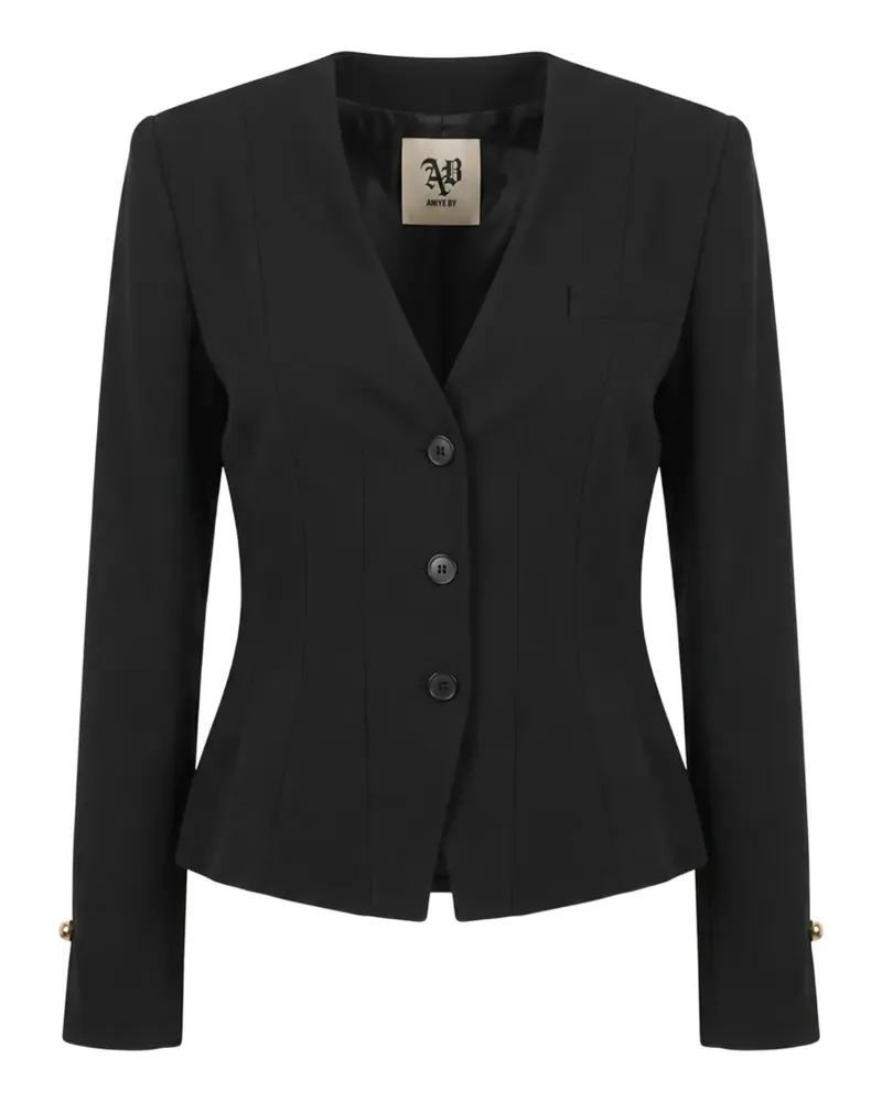 Aniye By Dafne peplum button-fastening jacket - Schwarz Schwarz