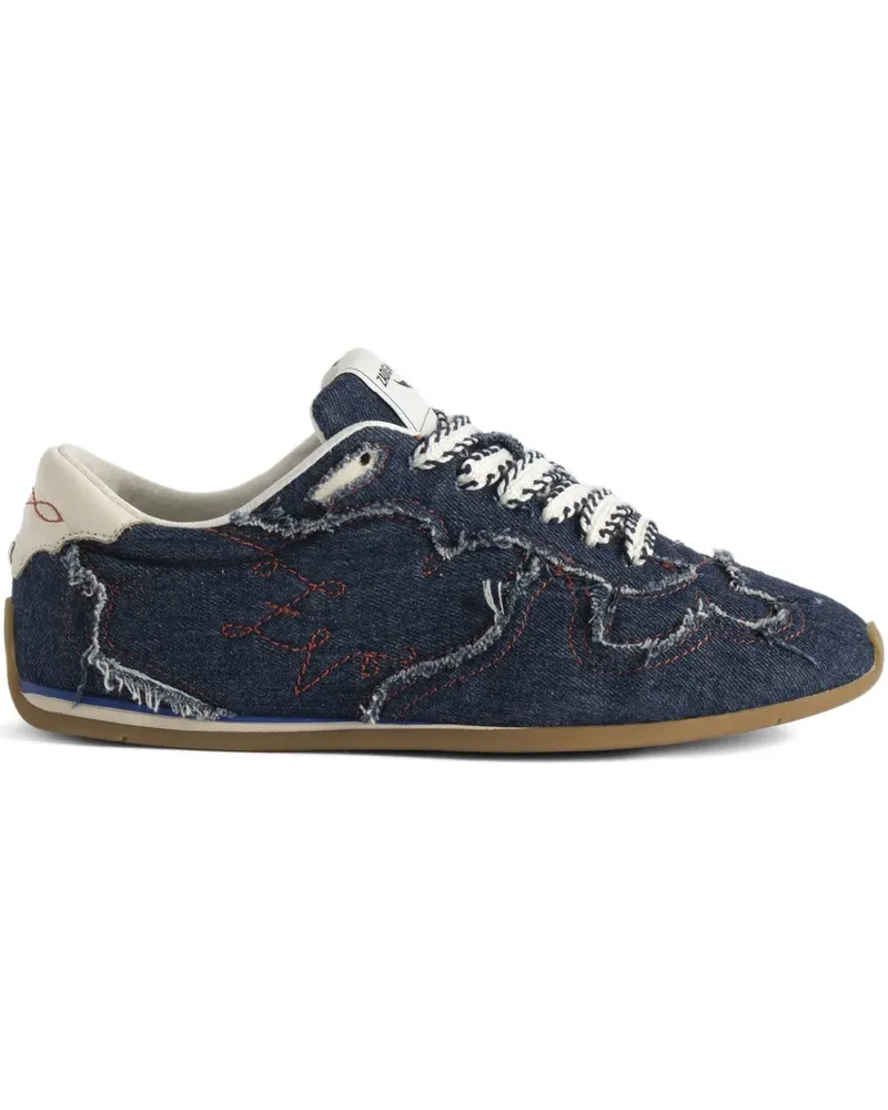 Zadig & Voltaire Ausgefranste Dance Sneakers - Blau Blau