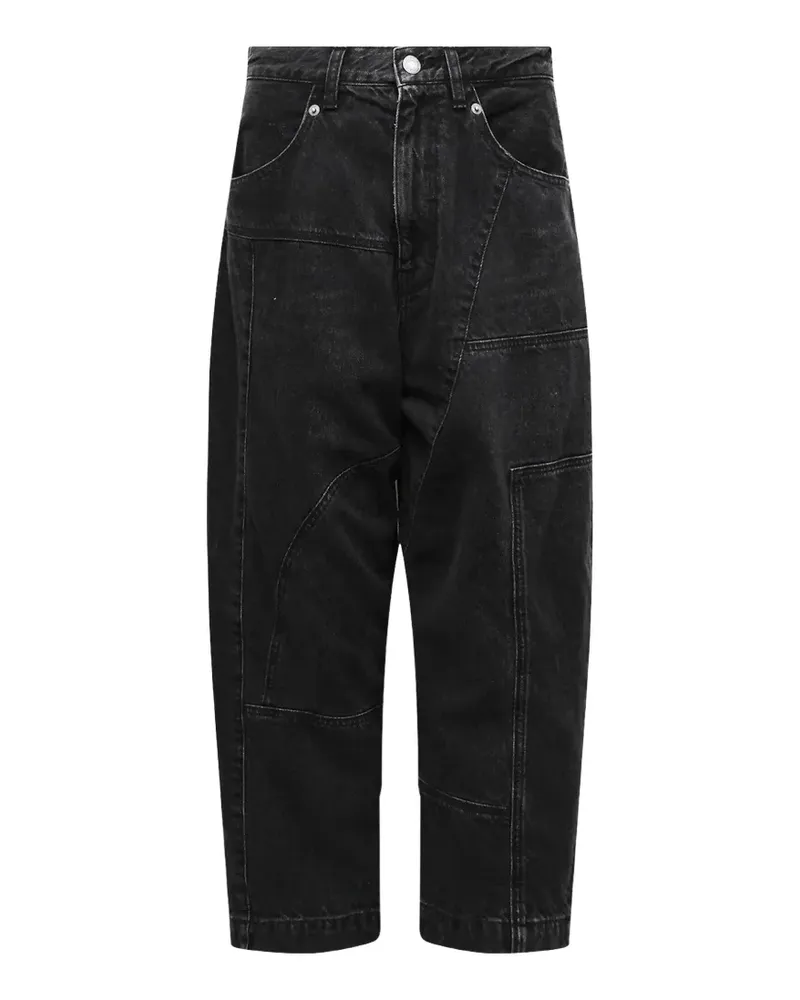 Undercover panelled cropped jeans - Schwarz Schwarz