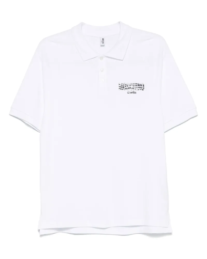 Moschino Poloshirt mit Logo-Print - Weiß Weiß