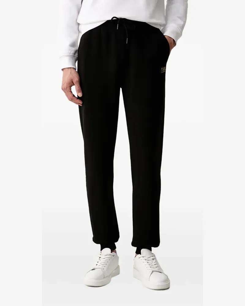 Karl Lagerfeld logo-print drawstring track pants - Schwarz Schwarz