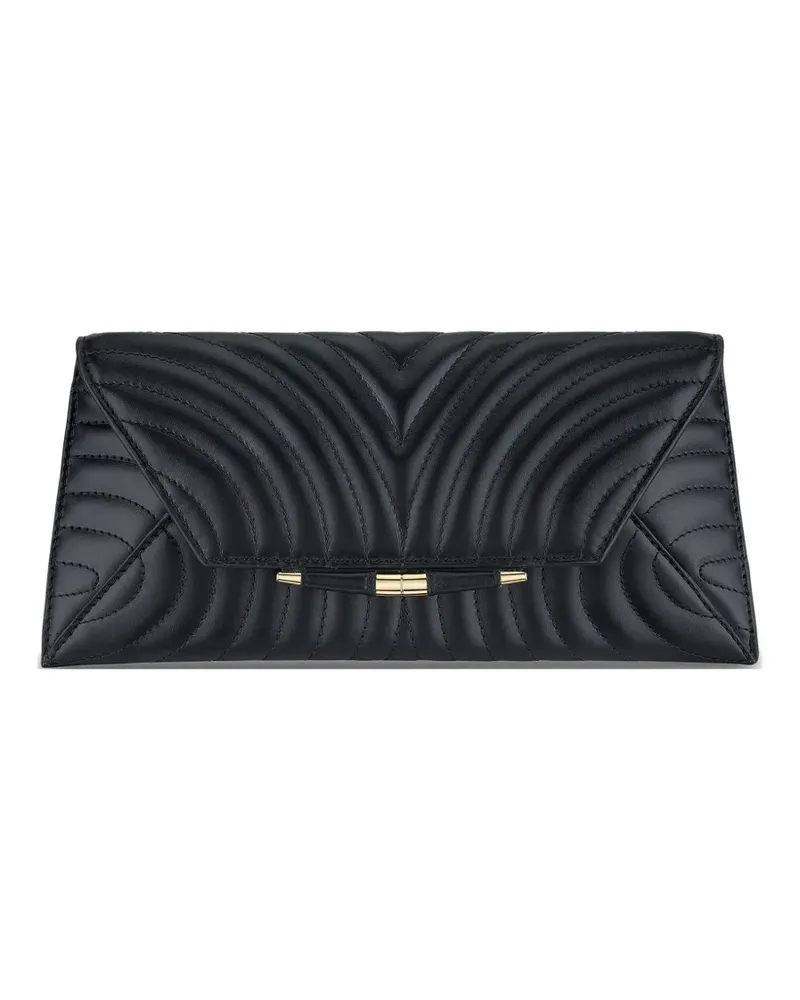 Tyler Ellis Aimee quilted leather clutch bag - Schwarz Schwarz