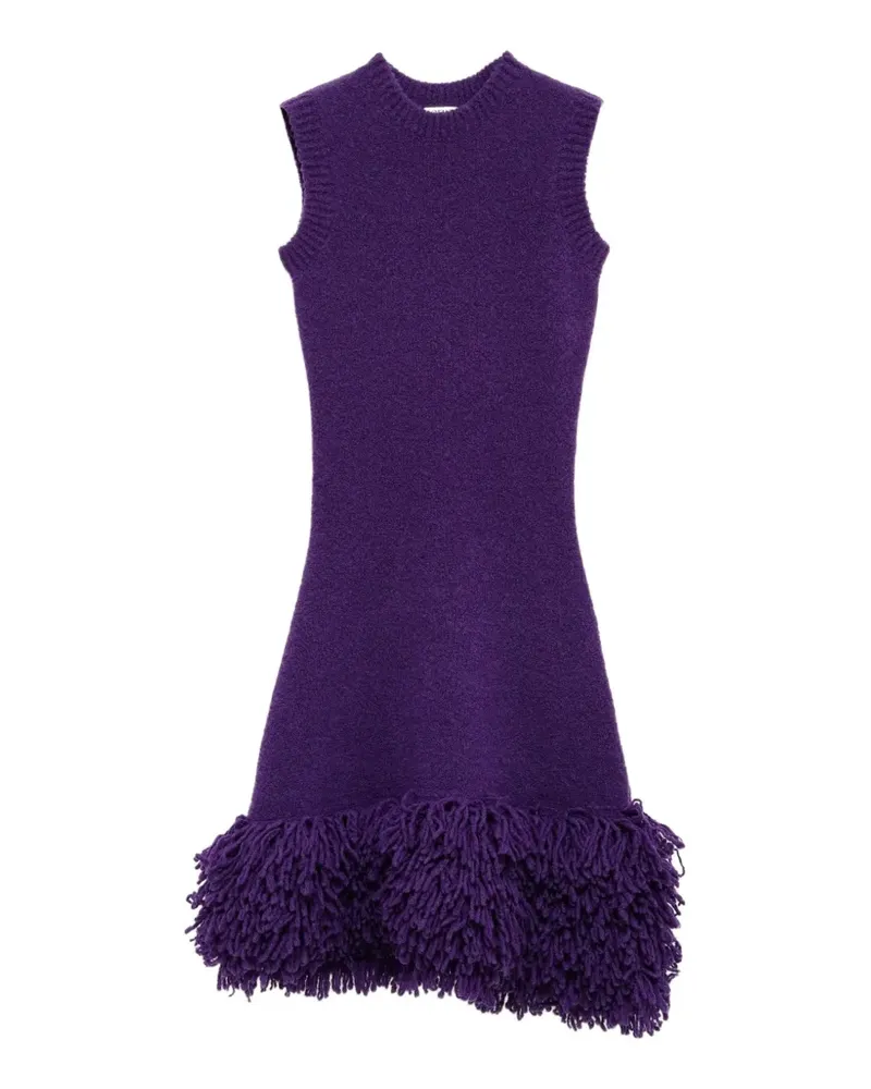 Loewe fringe-trim sleeveless dress - Violett Violett