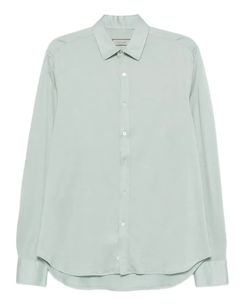 Canali Langärmeliges Hemd - Grün Grün