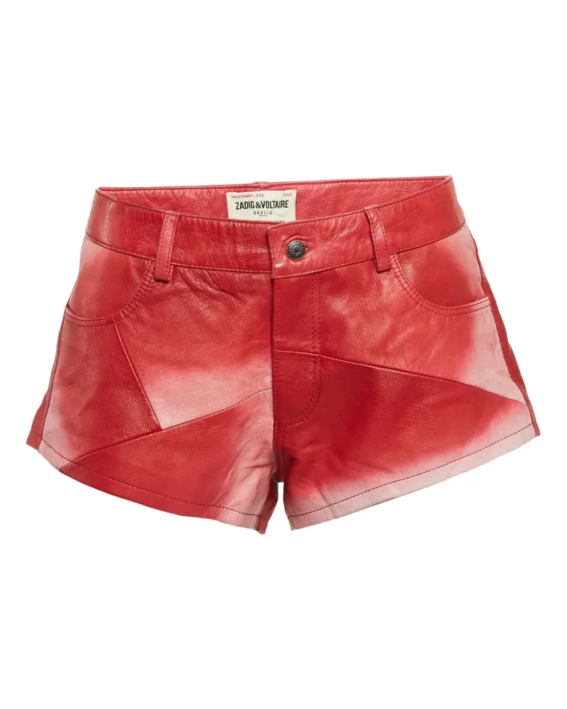 Zadig & Voltaire Shorts aus Leder - Rot Rot