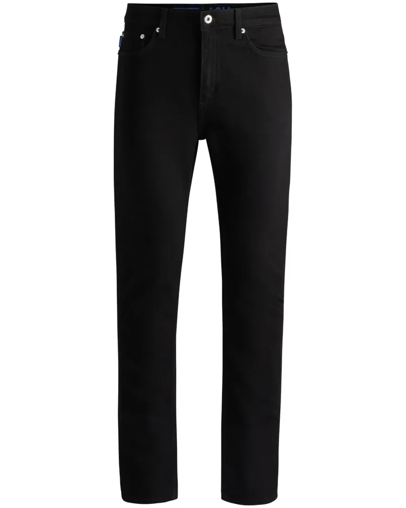 HUGO BOSS Schmale Jeans - Schwarz Schwarz