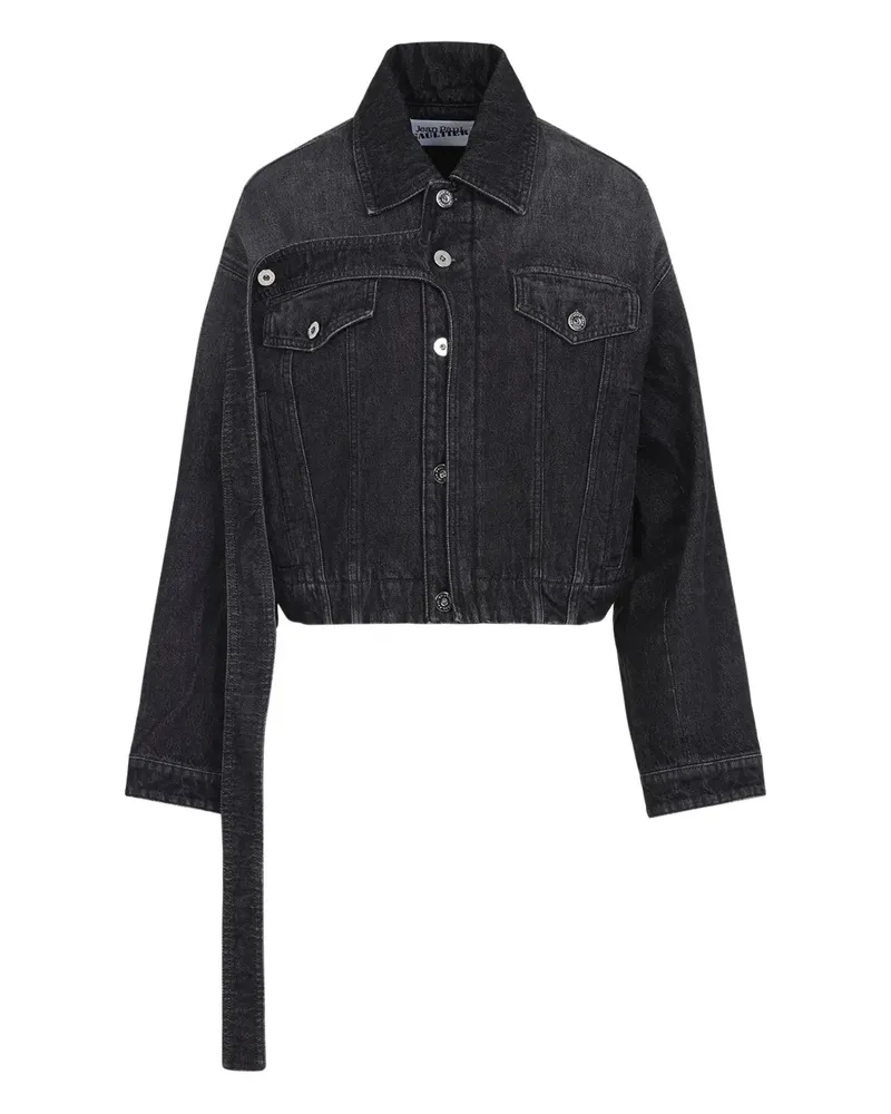 Jean Paul Gaultier Jeansjacke mit Gürtel - Schwarz Schwarz