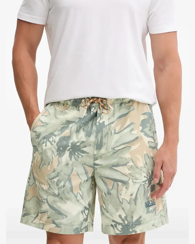 Napapijri drawstring floral shorts - Grün Grün