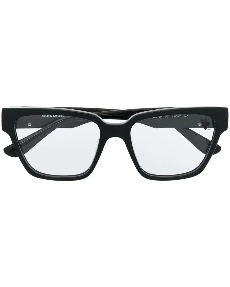 Karl Lagerfeld Brille mit breitem Gestell - Schwarz Schwarz