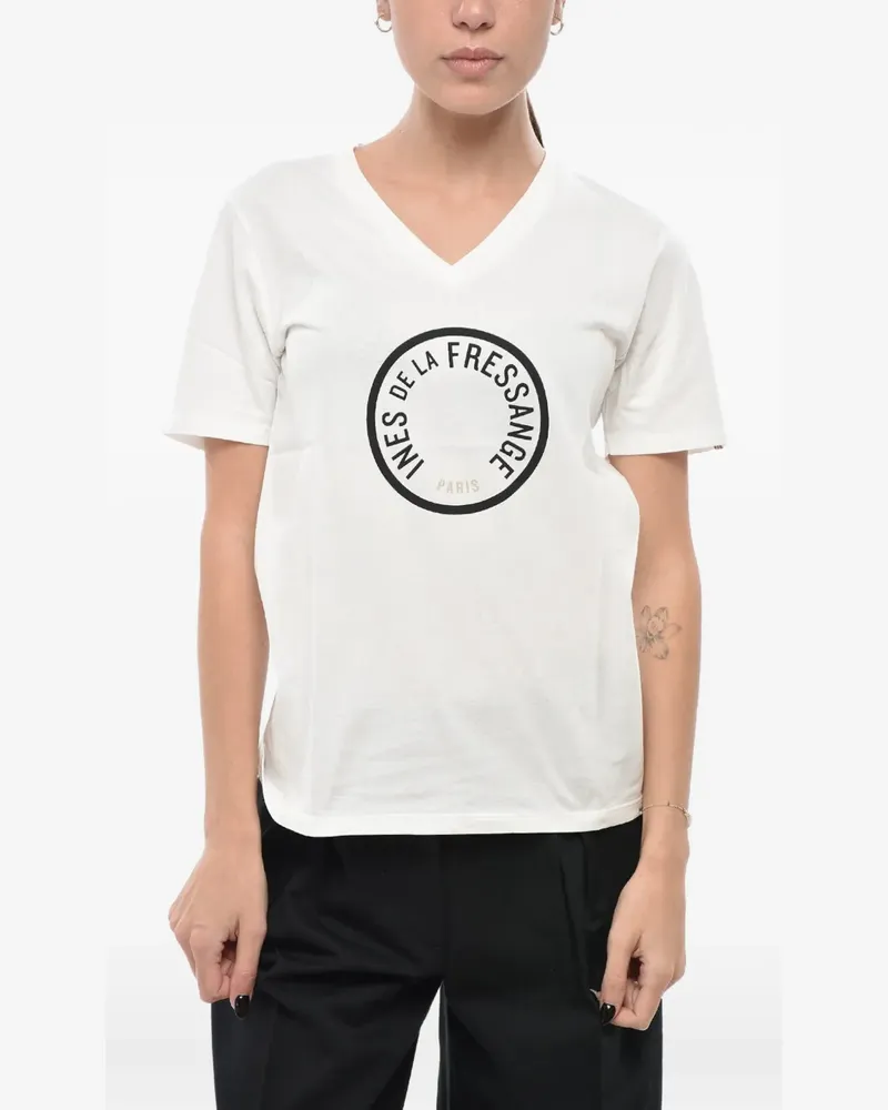 Inès de la Fressange T-Shirt mit V-Ausschnitt - Weiß Weiß