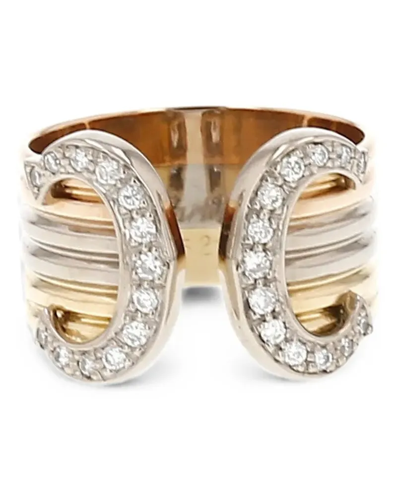 Cartier 1990s large C de  diamond ring - Gold Gold