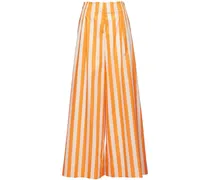 Palazzohose mit Längsstreifen - Orange