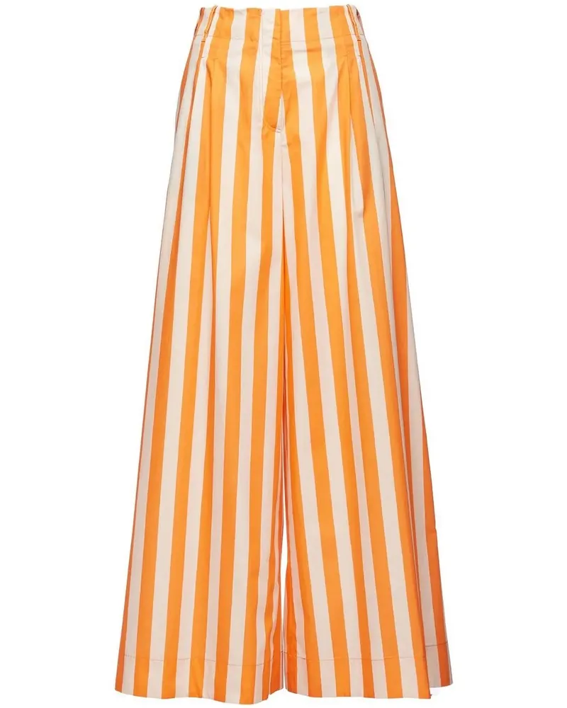 La DoubleJ Palazzohose mit Längsstreifen - Orange Orange