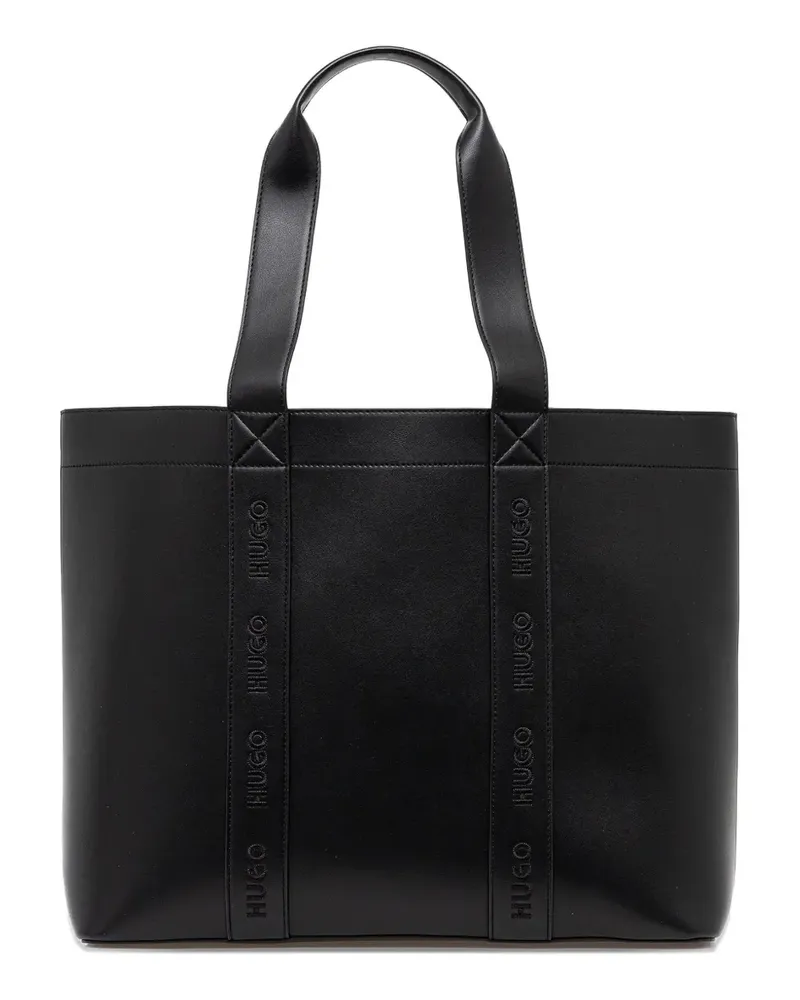 HUGO BOSS logo-embossed tote bag - Schwarz Schwarz