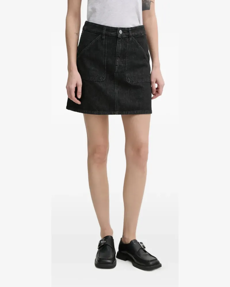 Filippa K logo-patch mini skirt - Schwarz Schwarz