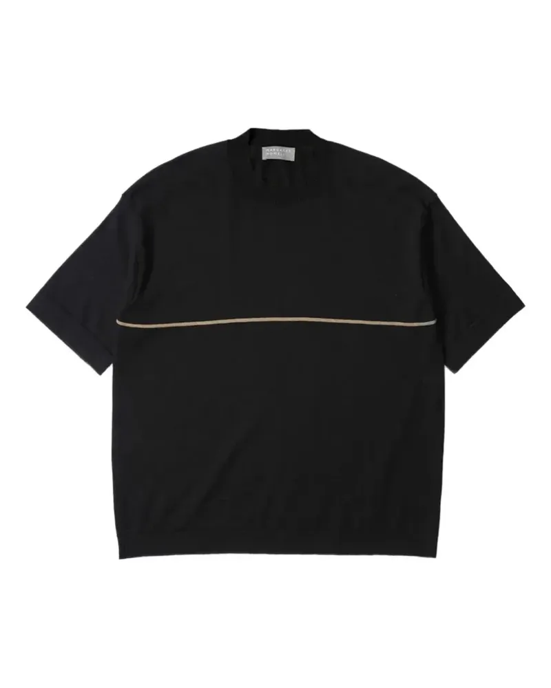 Margaret Howell fine-stripe T-shirt - Schwarz Schwarz