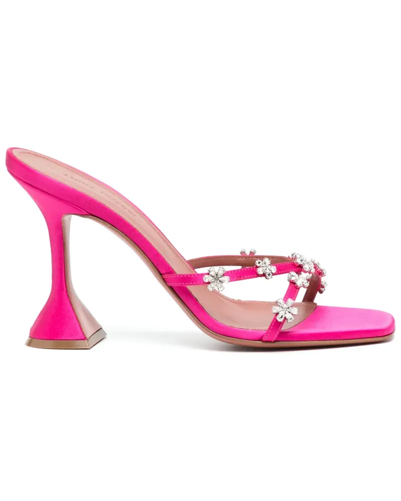 Amina Muaddi Mules 115mm - Rosa Rosa