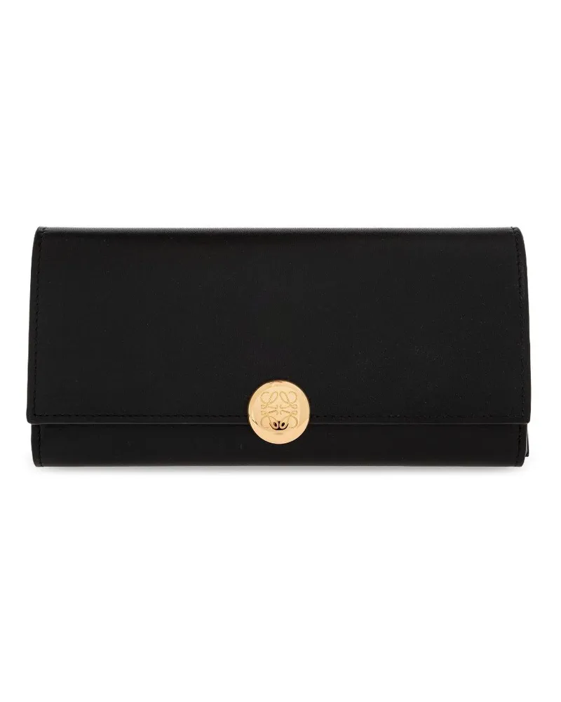Loewe Portemonnaie mit Logo-Schild - Schwarz Schwarz