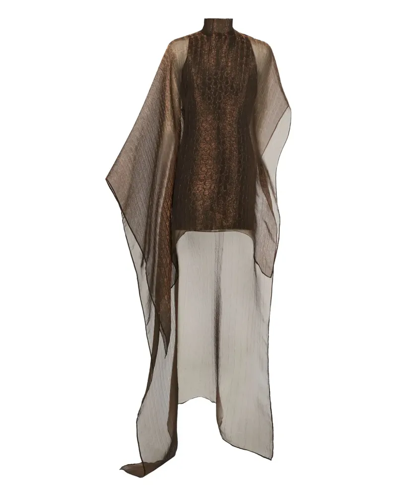 Taller Marmo Dallas Mini-Kaftan mit Stehkragen - Braun Braun
