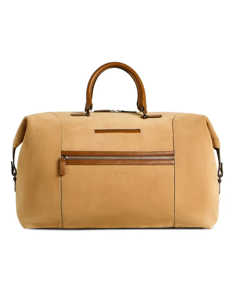 Kiton Reisetasche aus Leder - Nude Nude