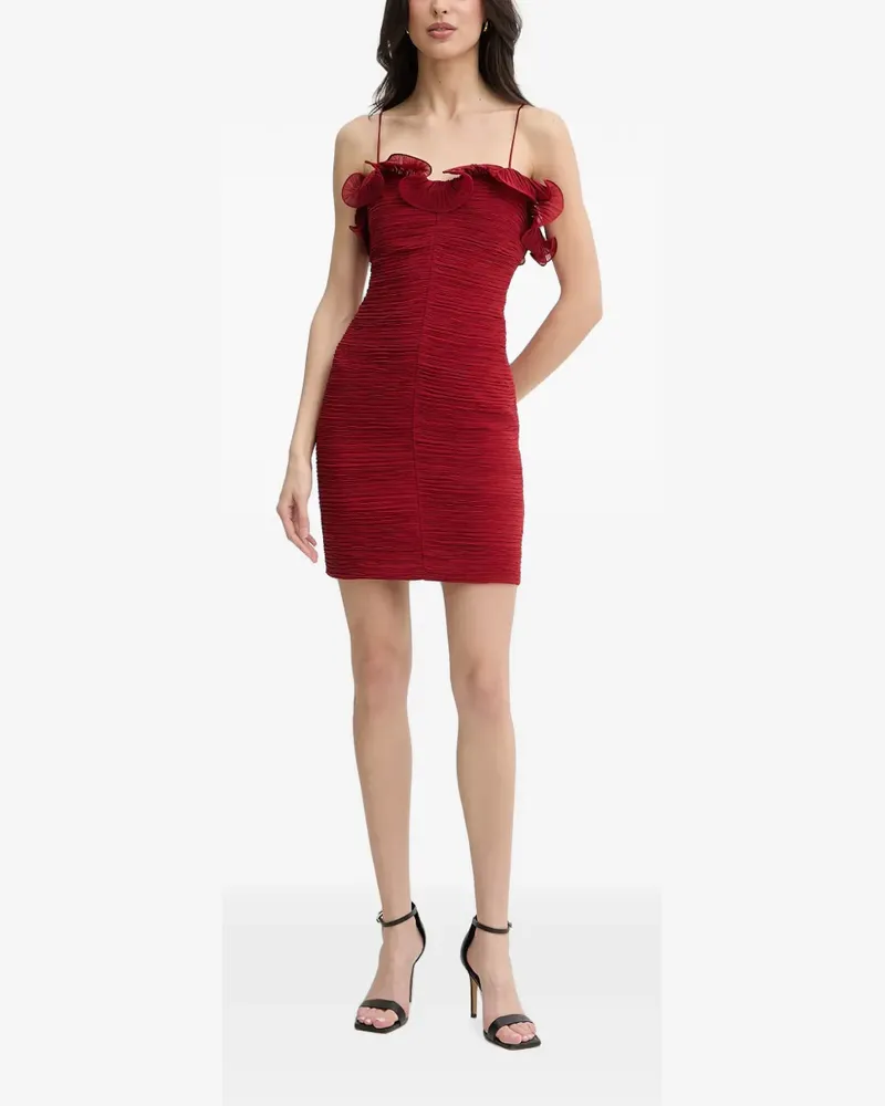 Guess Kennith Minikleid mit Rüschenbesatz - Rot Rot