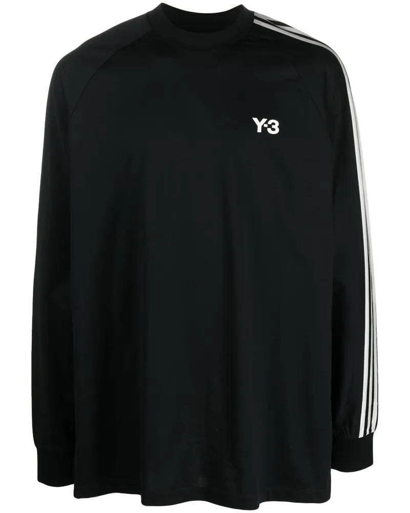 Y-3 Sweatshirt mit Logo-Print - Schwarz Schwarz