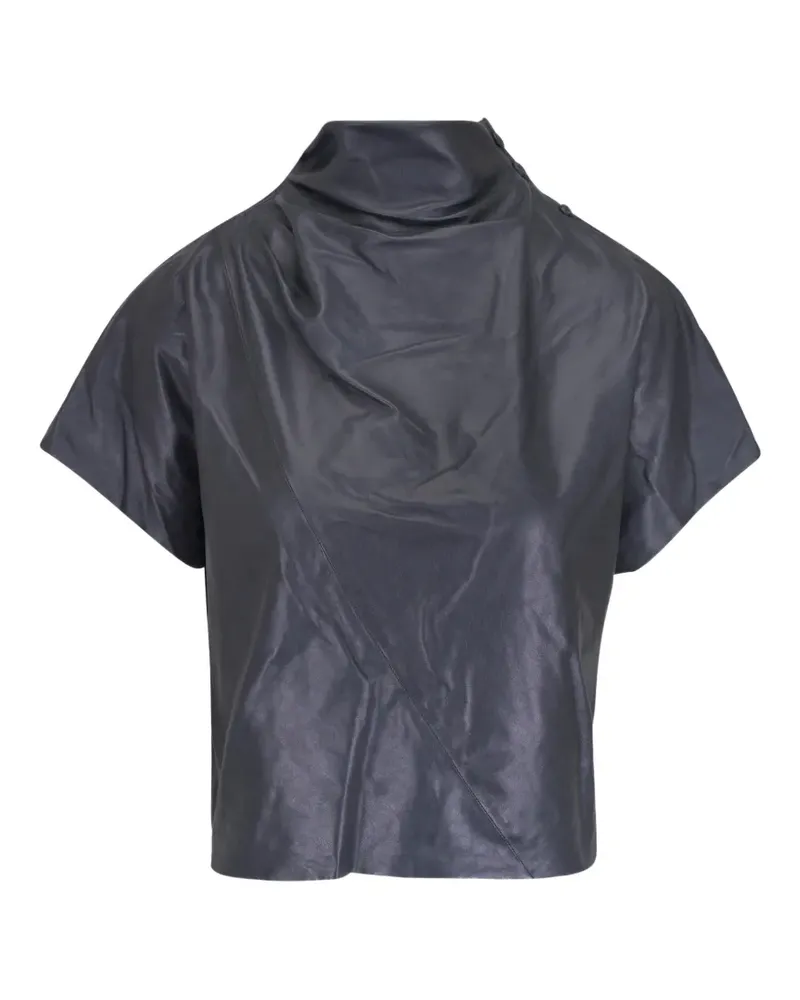 TWP Bluse aus Leder - Grau Grau